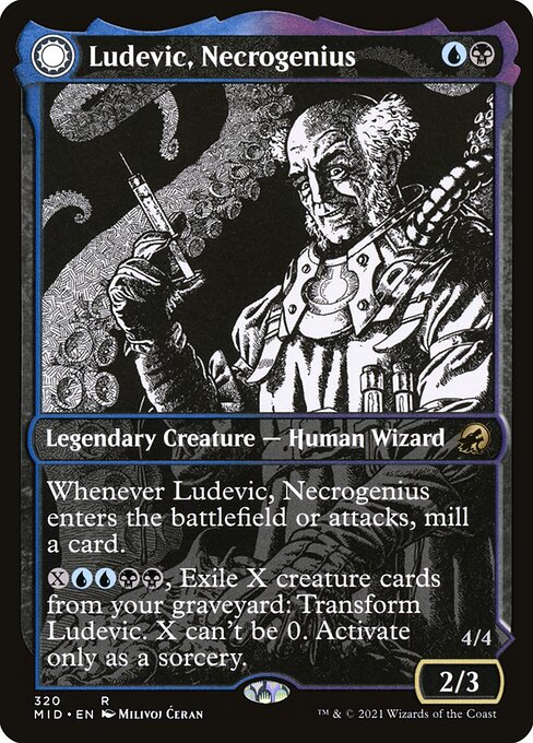 Ludevic, Necrogenius // Olag, Ludevic's Hubris (320) - SHOWCASE - Innistrad: Midnight Hunt - Game On