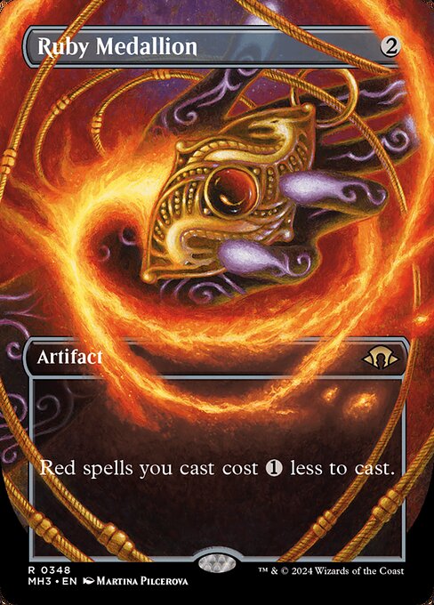 Ruby Medallion (348) - BORDERLESS - FULL ART - Modern Horizons 3 - Game On