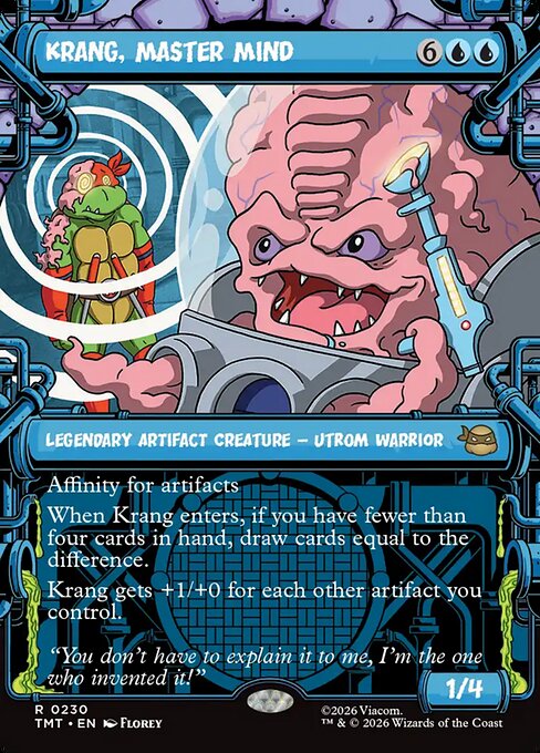Krang, Master Mind (230) - BORDERLESS (Foil) - Teenage Mutant Ninja Turtles - Game On