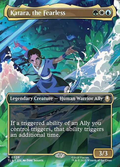 Katara, the Fearless (305) - BORDERLESS - FULL ART - Avatar: The Last Airbender - Game On