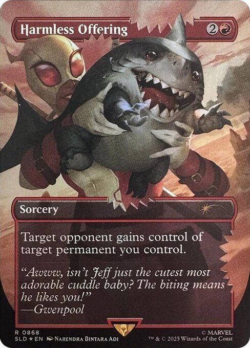 Harmless Offering (868) - BORDERLESS - FULL ART (Foil) - Secret Lair Drop - Game On
