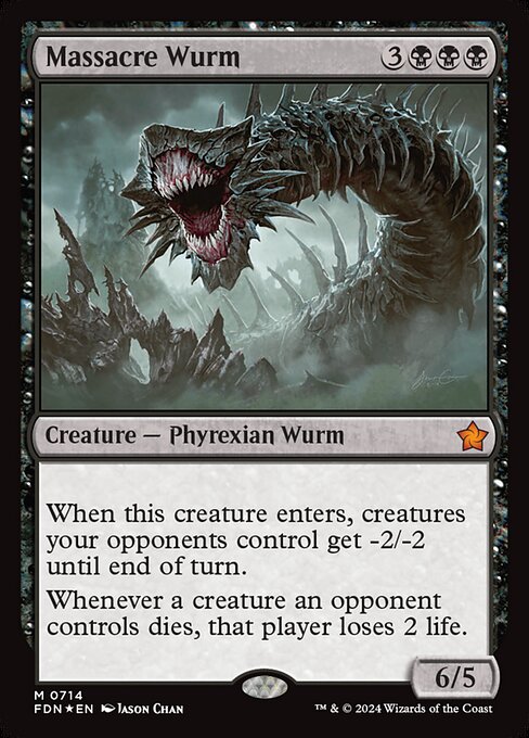 Massacre Wurm (714) (Foil) - Foundations - Game On