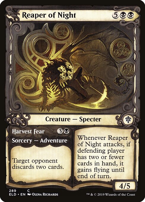 Reaper of Night // Harvest Fear (289) - SHOWCASE (Foil) - Throne of Eldraine - Game On