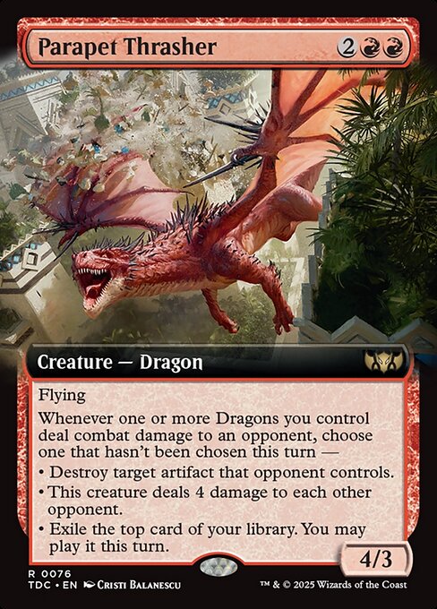 Parapet Thrasher (76) - EXTENDED ART - Tarkir: Dragonstorm Commander - Game On