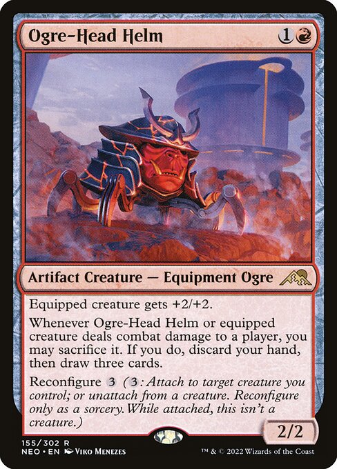 Ogre-Head Helm (155) (Foil) - Kamigawa: Neon Dynasty - Game On