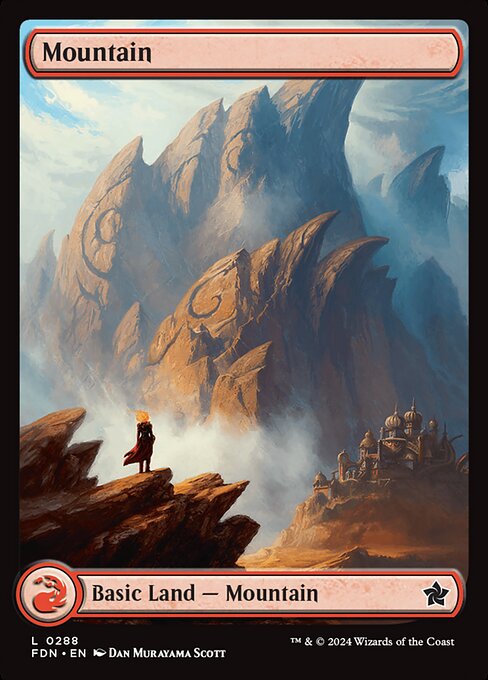 Mountain (288) - FULL ART (Foil) - Foundations - Game On