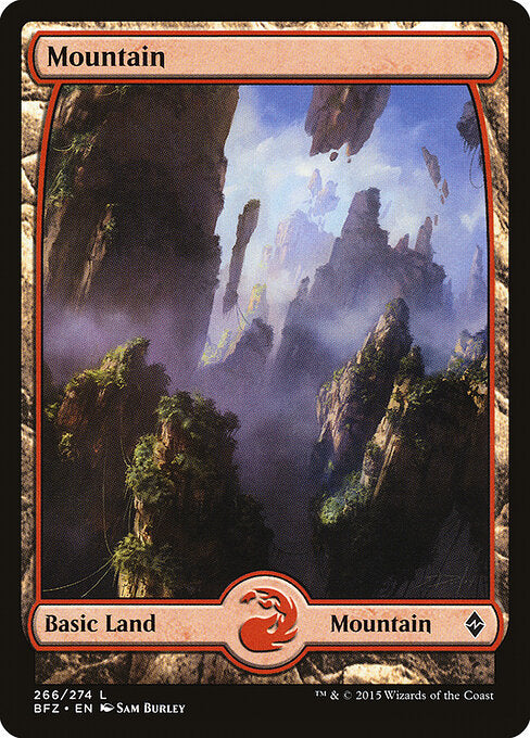 Mountain (266) - FULL ART - Battle for Zendikar - Game On