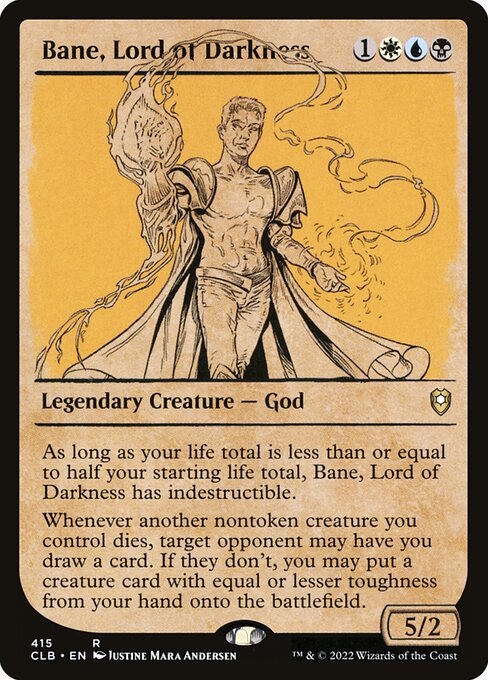 Bane, Lord of Darkness (415) - SHOWCASE (Foil) - Commander Legends: Battle for Baldur's Gate - Game On
