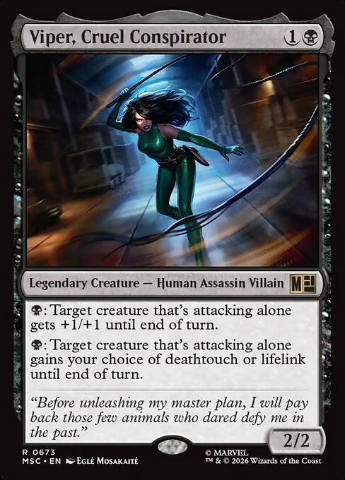 Viper, Cruel Conspirator (673) (Foil) - Marvel Super Heroes Commander - Game On