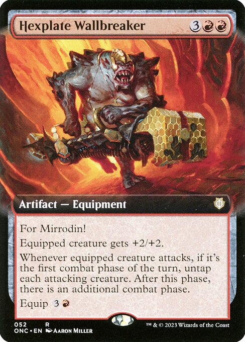Hexplate Wallbreaker (52) - EXTENDED ART - Phyrexia: All Will Be One Commander - Game On