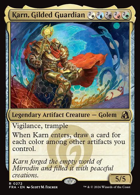 Karn, Gilded Guardian (272) (Foil) - Reality Fracture - Game On