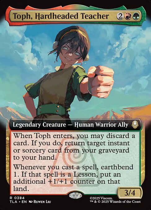 Toph, Hardheaded Teacher (384) - EXTENDED ART (Foil) - Avatar: The Last Airbender - Game On