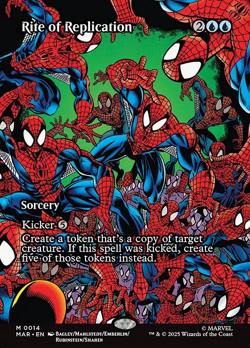 Rite of Replication (14) - BORDERLESS - FULL ART (Foil) - Marvel Universe - Game On