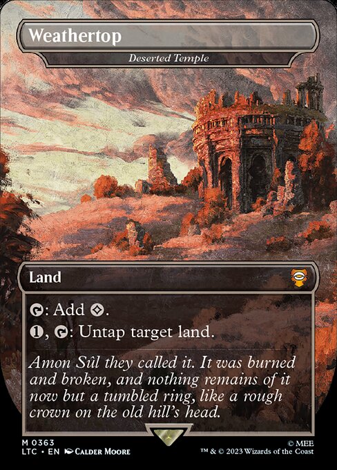 Deserted Temple (363) - BORDERLESS - FULL ART (Foil) - Tales of Middle-earth Commander - Game On
