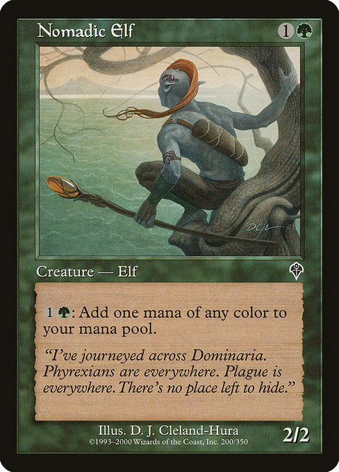 Nomadic Elf (200) (Foil) - Invasion - Game On
