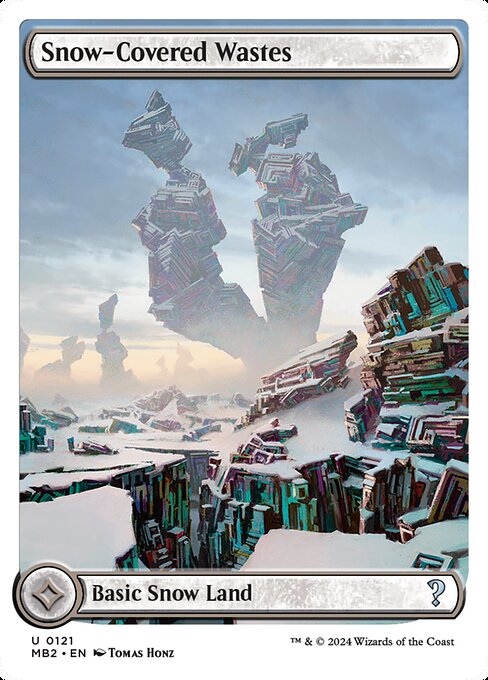 Snow-Covered Wastes (121) - FULL ART - Mystery Booster 2 - Game On