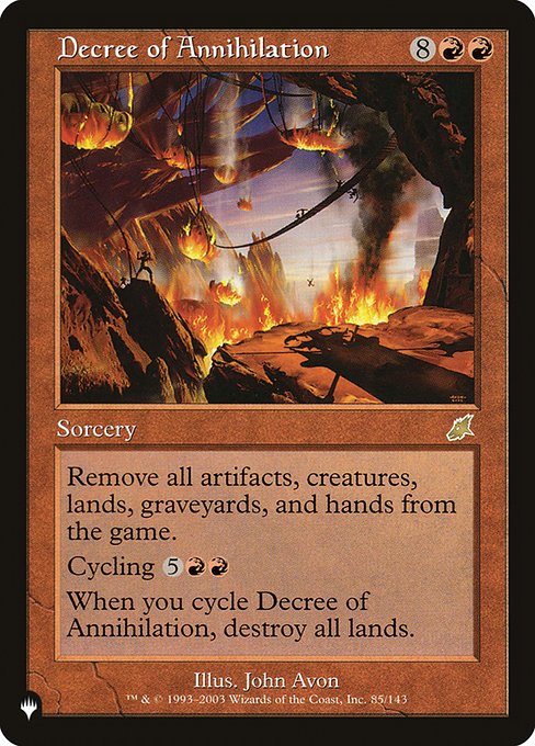 Decree of Annihilation (SCG-85) - The List - Game On