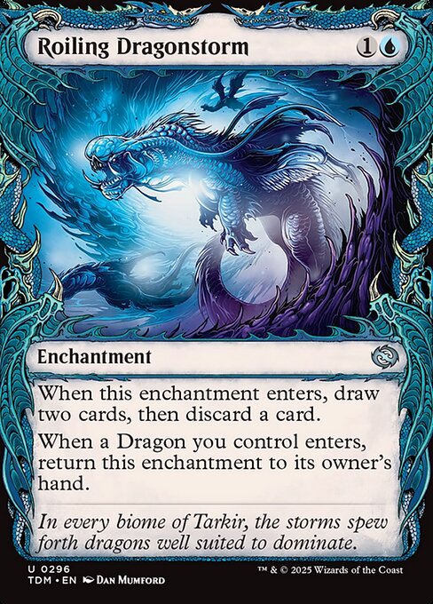 Roiling Dragonstorm (296) - SHOWCASE (Foil) - Tarkir: Dragonstorm - Game On