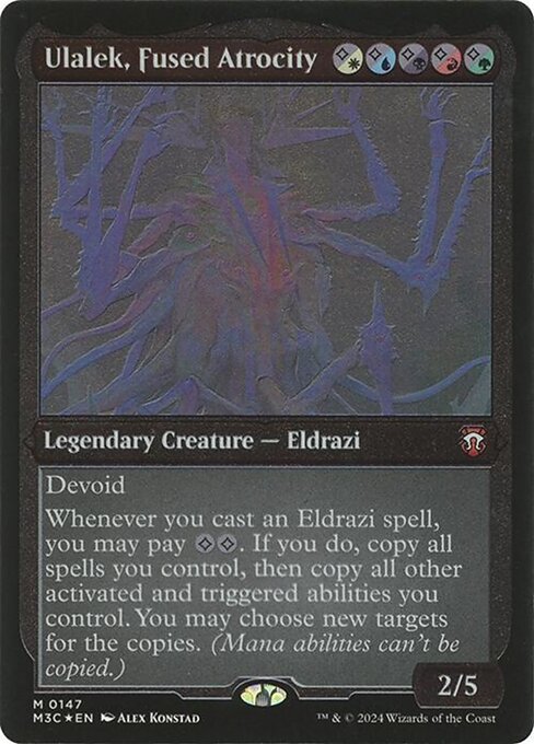 Ulalek, Fused Atrocity (147) (Etched) - Modern Horizons 3 Commander - Game On