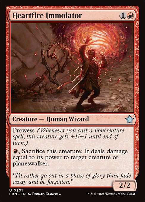 Heartfire Immolator (201) (Foil) - Foundations - Game On