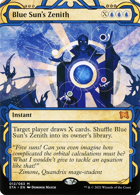 Blue Sun's Zenith (12) - BORDERLESS (Foil) - Strixhaven Mystical Archive - Game On