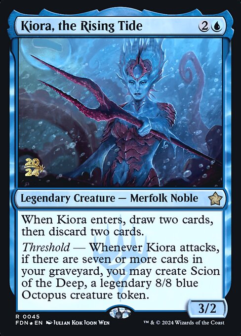 Kiora, the Rising Tide (45s) (Foil) - Foundations Promos - Game On