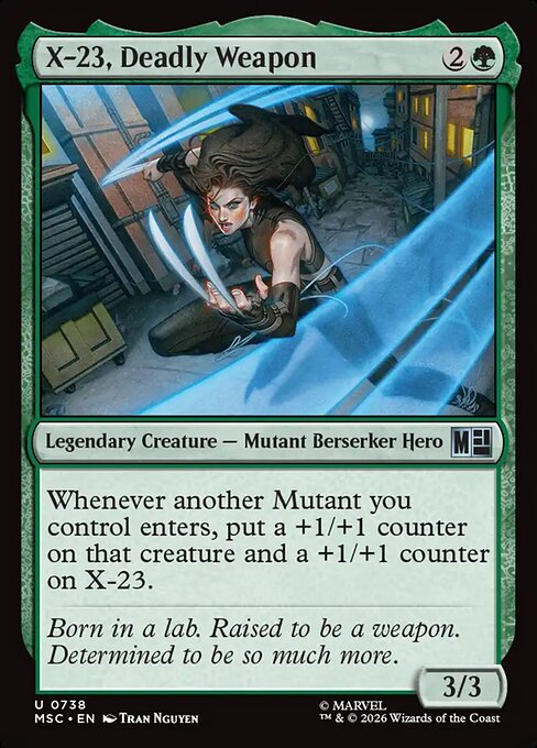 X-23, Deadly Weapon (738) (Foil) - Marvel Super Heroes Commander - Game On