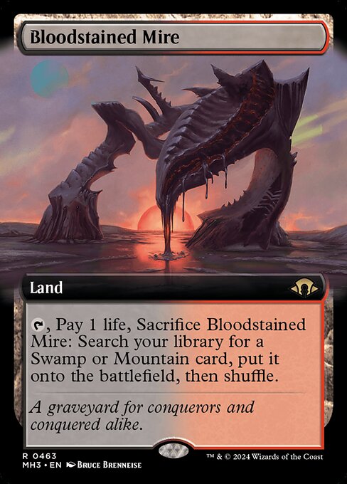 Bloodstained Mire (463) - EXTENDED ART - Modern Horizons 3 - Game On