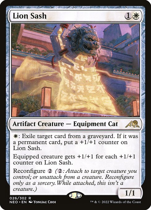 Lion Sash (26) (Foil) - Kamigawa: Neon Dynasty - Game On