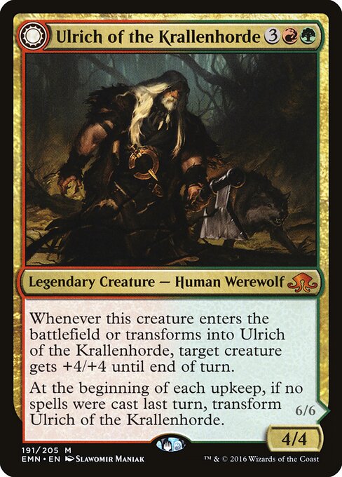 Ulrich of the Krallenhorde // Ulrich, Uncontested Alpha (191) - Eldritch Moon - Game On