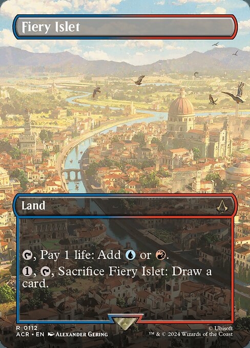 Fiery Islet (112) - BORDERLESS - FULL ART (Foil) - Assassin's Creed - Game On
