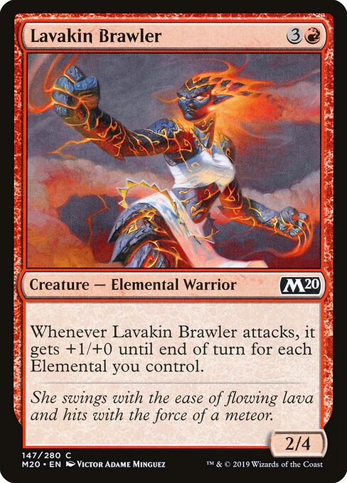 Lavakin Brawler (147) (Foil) - Core Set 2020 - Game On