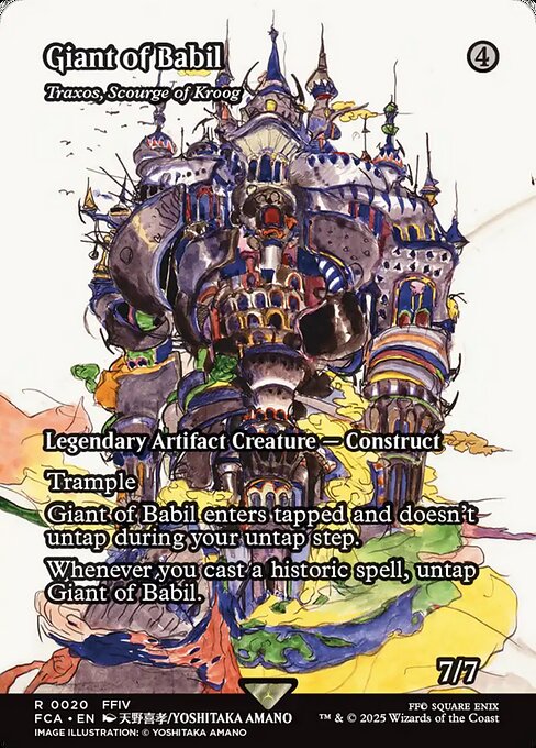 Traxos, Scourge of Kroog (20) - BORDERLESS - FULL ART - Final Fantasy: Through the Ages - Game On