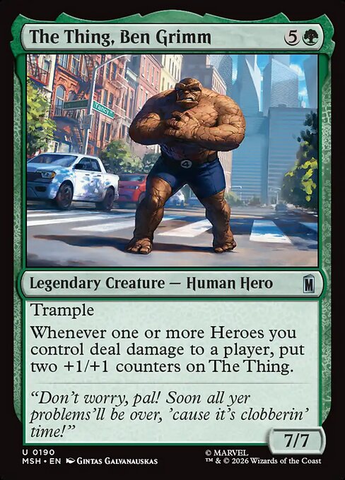 The Thing, Ben Grimm (190) (Foil) - Marvel Super Heroes - Game On