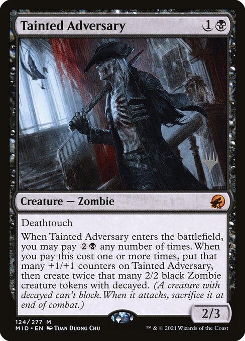 Tainted Adversary (124p) (Foil) - Innistrad: Midnight Hunt Promos - Game On
