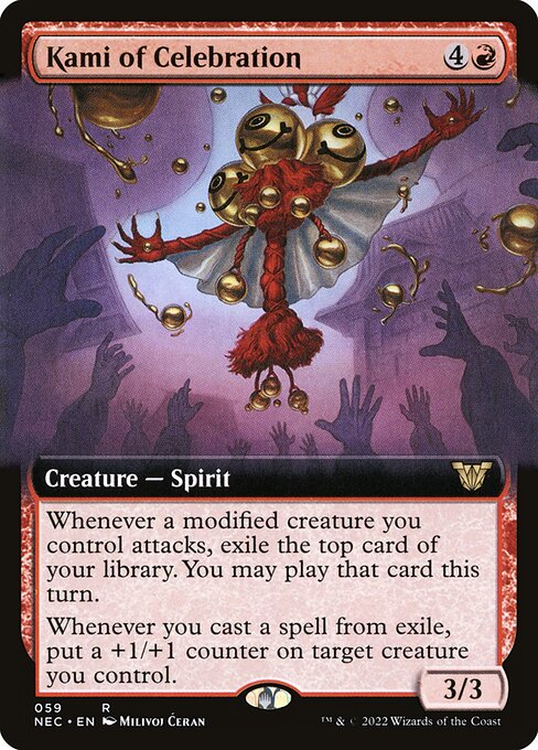 Kami of Celebration (59) - EXTENDED ART - Neon Dynasty Commander - Game On