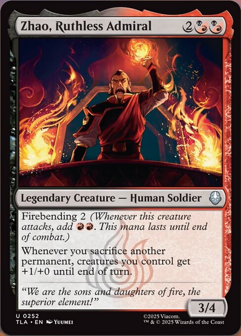 Zhao, Ruthless Admiral (252) (Foil) - Avatar: The Last Airbender - Game On