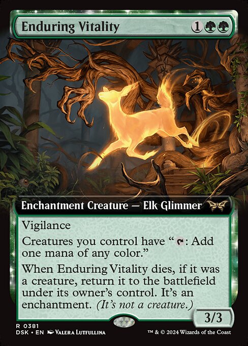 Enduring Vitality (381) - EXTENDED ART - Duskmourn: House of Horror - Game On