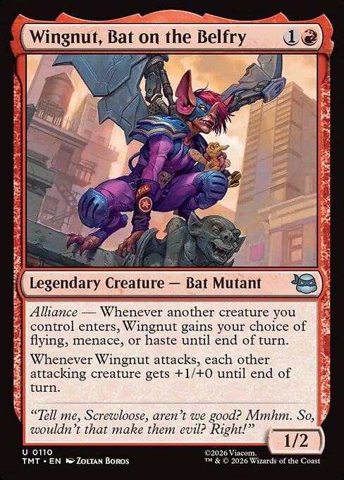 Wingnut, Bat on the Belfry (110) (Foil) - Teenage Mutant Ninja Turtles - Game On