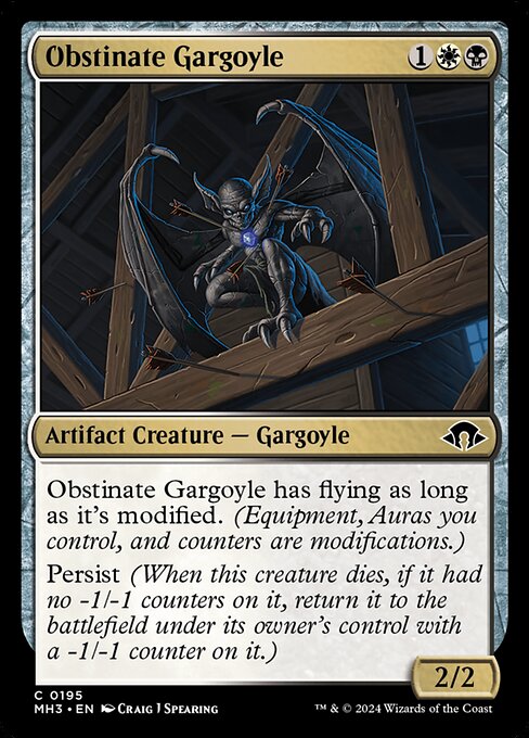 Obstinate Gargoyle (195) (Foil) - Modern Horizons 3 - Game On