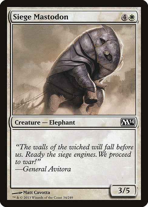 Siege Mastodon (34) (Foil) - Magic 2014 - Game On