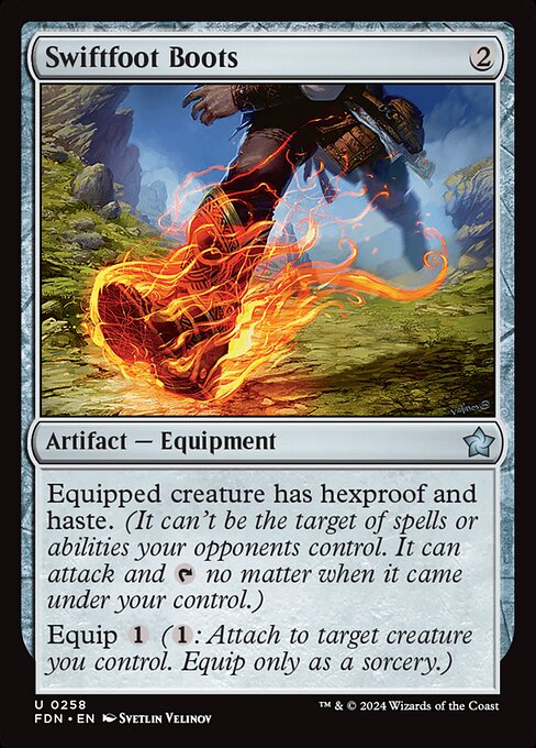 Swiftfoot Boots (258) (Foil) - Foundations - Game On