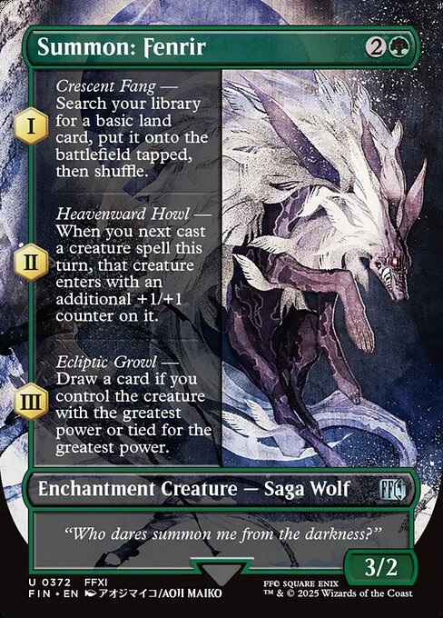 Summon: Fenrir (372) - BORDERLESS - FULL ART (Foil) - Final Fantasy - Game On
