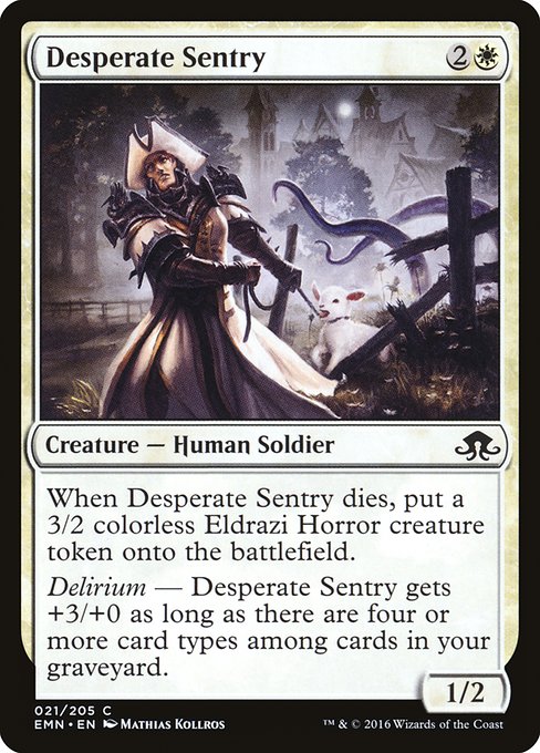 Desperate Sentry (21) (Foil) - Eldritch Moon - Game On