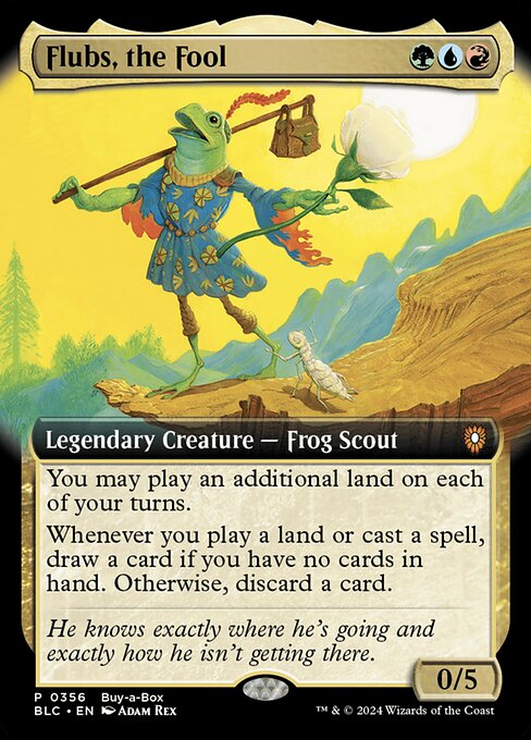 Flubs, the Fool (356) - EXTENDED ART - Bloomburrow Commander - Game On