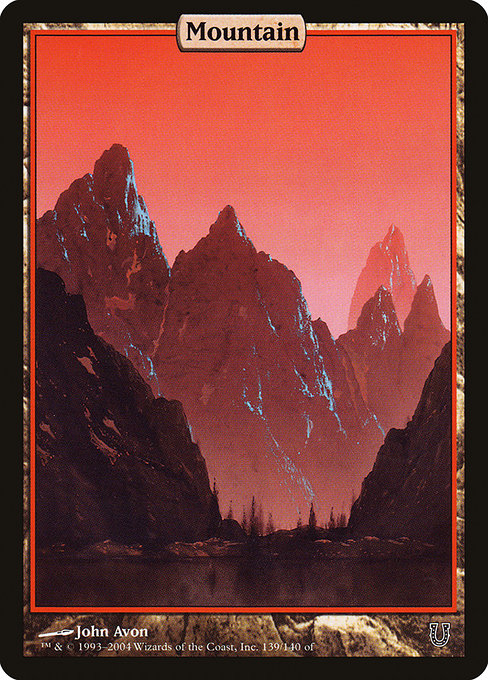 Mountain (139) - FULL ART - Unhinged - Game On