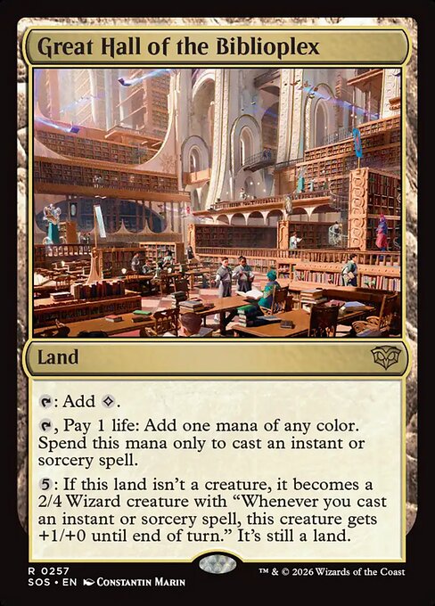 Great Hall of the Biblioplex (257) (Foil) - Secrets of Strixhaven - Game On
