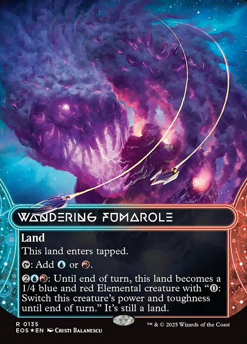 Wandering Fumarole (135) - BORDERLESS - FULL ART (Foil) - Edge of Eternities: Stellar Sights - Game On