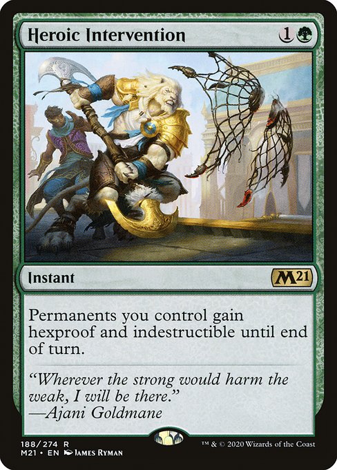 Heroic Intervention (188) (Foil) - Core Set 2021 - Game On