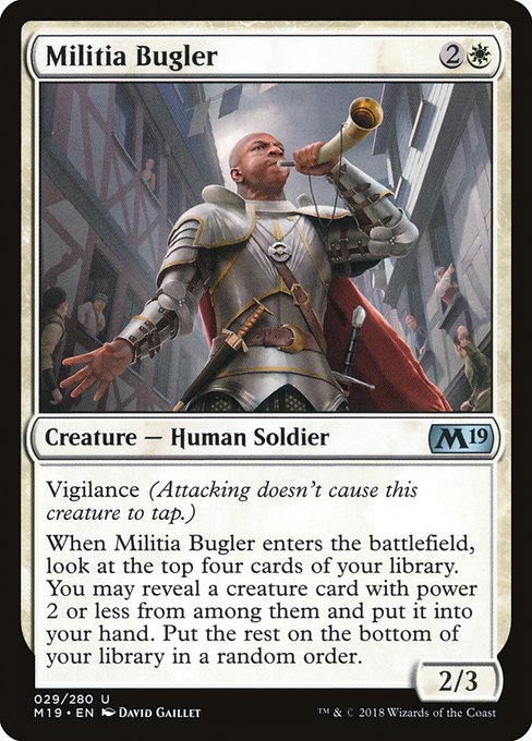 Militia Bugler (29) (Foil) - Core Set 2019 - Game On